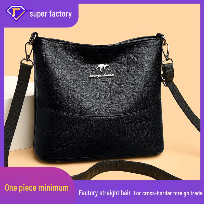 

High-Quality Retro Print Versatile Bucket Crossbody Bag for Women синій