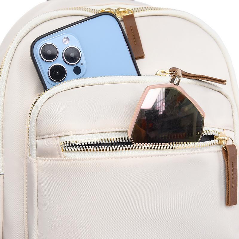 Weiblicher Reiserucksack mit großer Kapazität, einfarbig, Schultasche