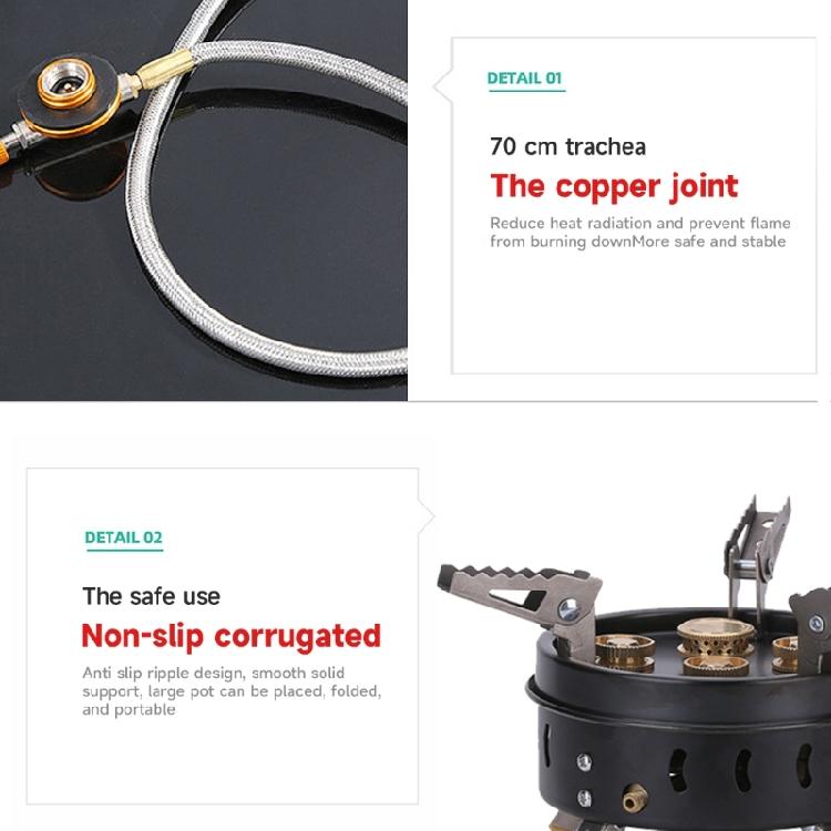 Camping Gas Stove 11000W Windproof Foldable Backpacking Gas Stove with Ignitions