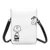 Snoopy Genuine Leather Smartphone Pouch Shoulder and Mini Popular Crossbody Bag [JMI] Bag, Thin, Women's Men's Pouch, Wallet,