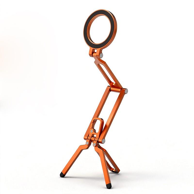Magnetic Phone Stand Desk Selfie Tripod Foldable Metal Holder Car Home Office Bathroom Portable Mount