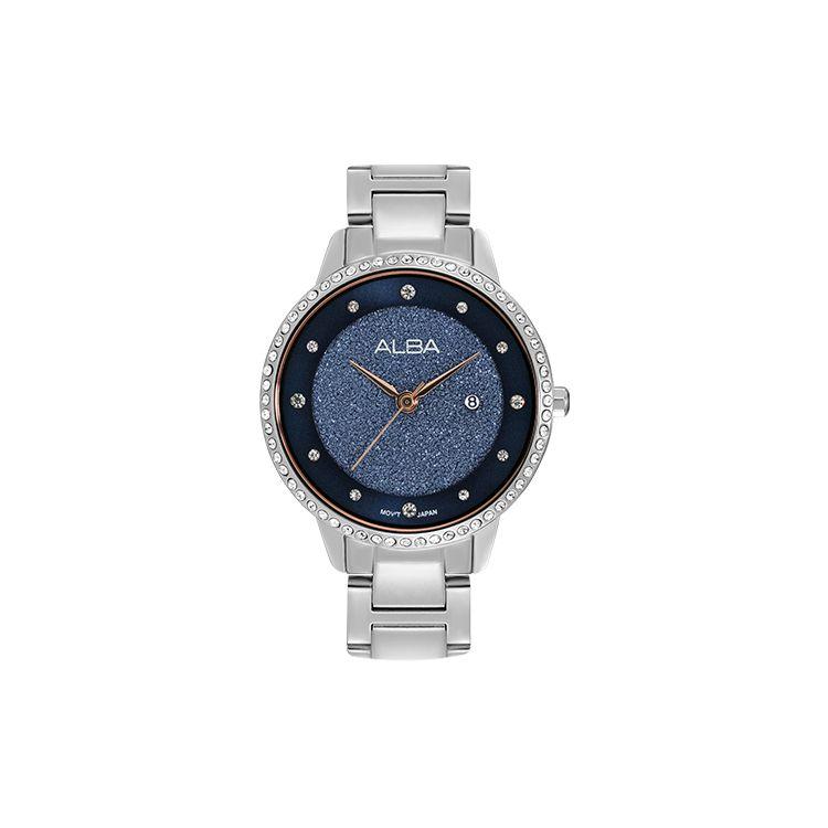 Seiko Alba Series Elegant Classic Exquisite Waterproof Minimalist Watch Quartz Movement Stainless Steel Strap Women watches Blue AH7W29X1