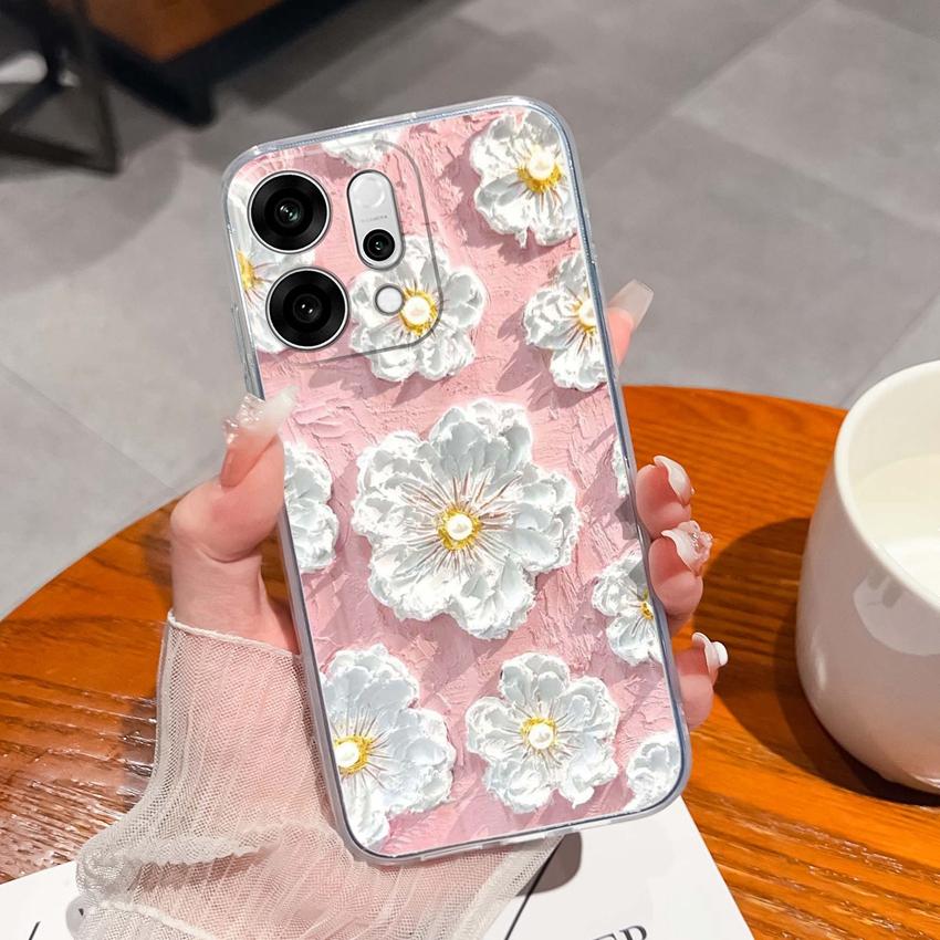 For Oppo Reno14 Pro Realme C71 C75 C75x Ultra Thin Clear Phone Case Cute Panda Pattern Dustproof Protection Soft Transparent Back Cover For Oppo Shell