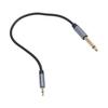 3.5mm Mono Male to 6.35mm Mono Male Sound Cable 11.8 Inch 6.35mm to 3.5mm Headphone Adapter Cord for Speaker Amplifier