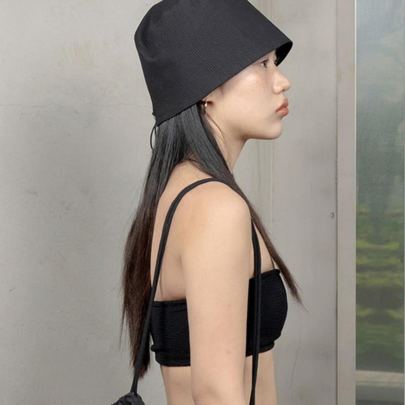 HINGE HNG 2-WAY BUCKET HAT / BLACK