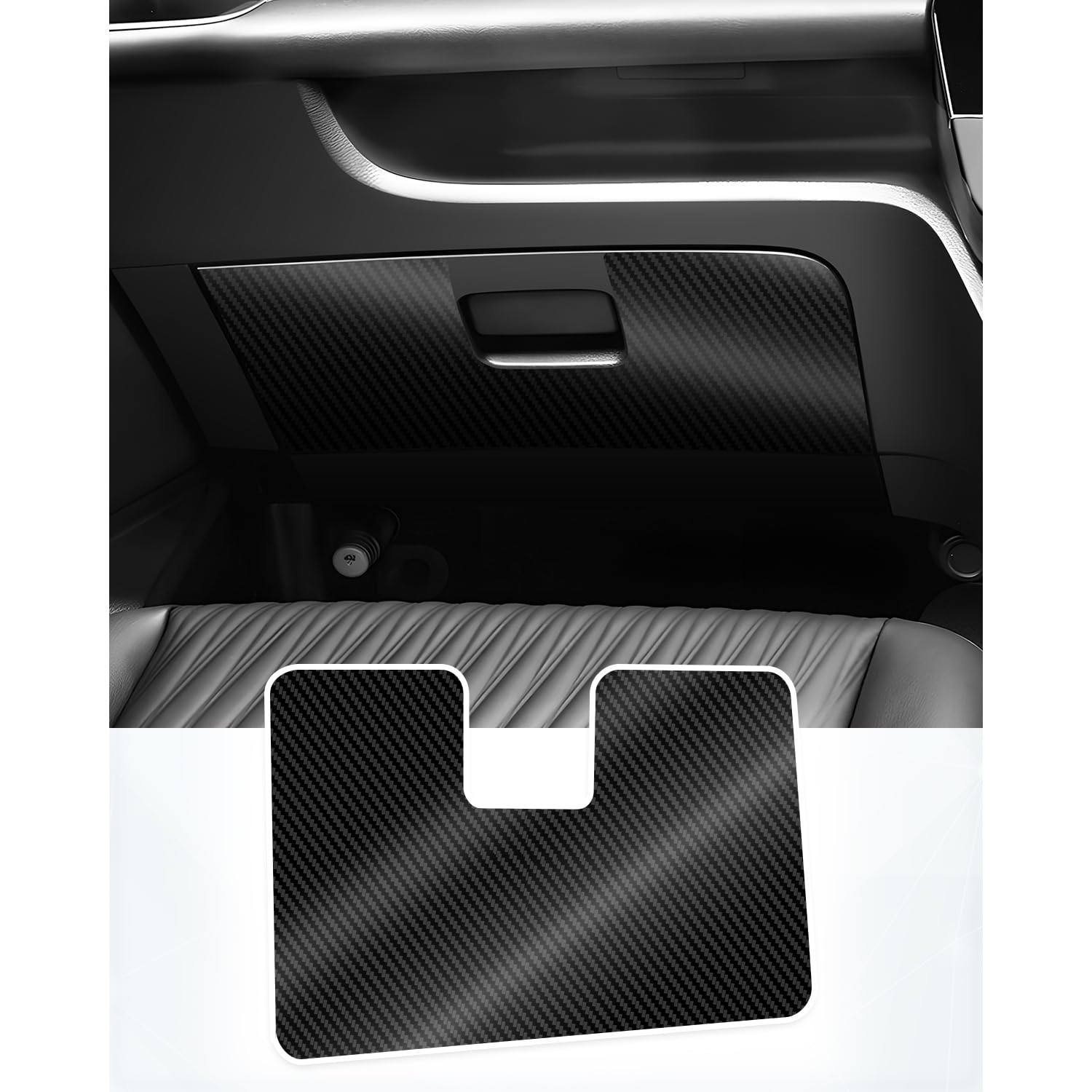 

SKTU Nissan Serena C28 Glove Box New Glove Box Cover for Serena Car Kick Seat Kick Carbon Pattern Protective Nano Scratch Scratch Stain C28 Serena