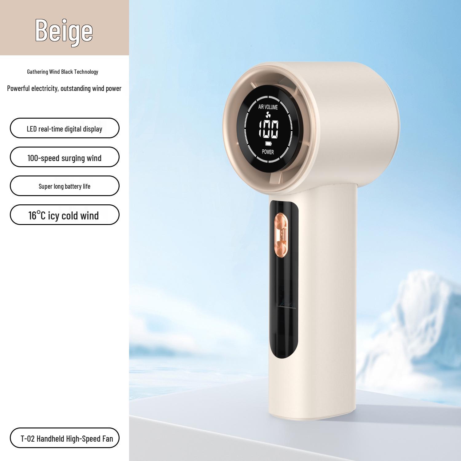 T03 Handheld USB Mini Fan: 100-Speed, High-Speed, Portable Semiconductor Cooling with Outdoor Ice Pack