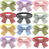 50/100PCS Plaid Bows Dog Bowties Cotton Cute Pet Dog Bow Ties Neckties For Dogs Grooming Pet Accessories For Small Dogs Cats