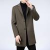 Firstview Men's Double-faced Wool Suit Collar Mid-Length Coat FV24D1122