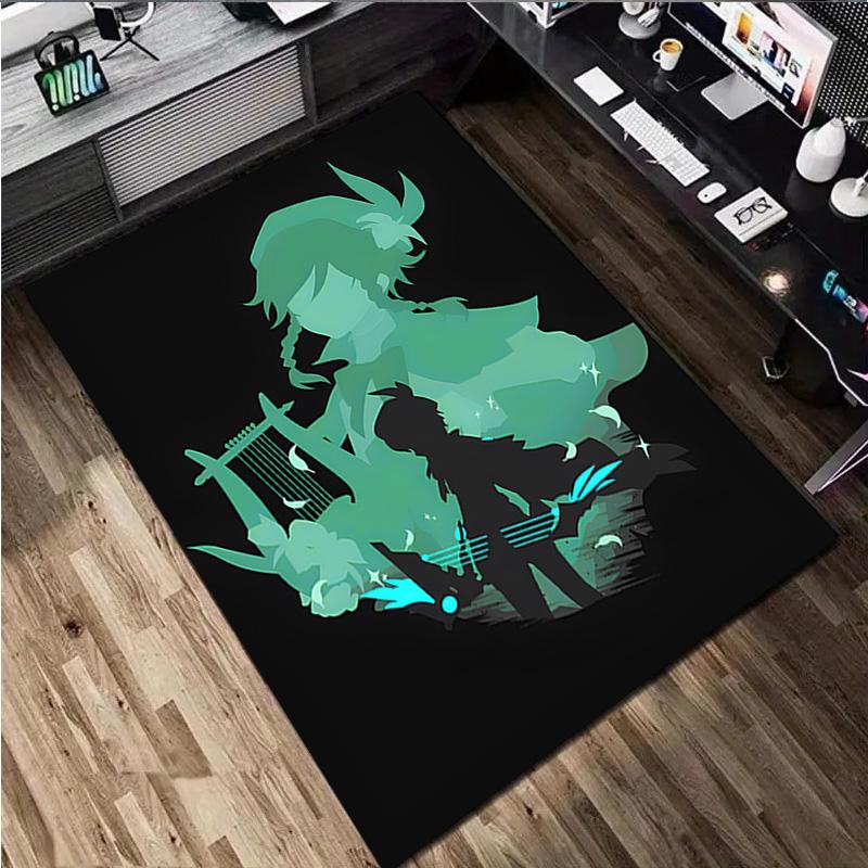 Genshin Impact Rug Home carpet Office Decorative Carpet For Living Room Bedroom Door Mat Floor Carpet Computer Chair Area Rug
