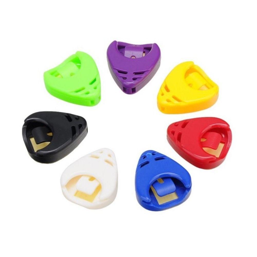 

Color Guitar Pick Holders Stick-on Guitar Plectrums Container Guitar Plectrum Box