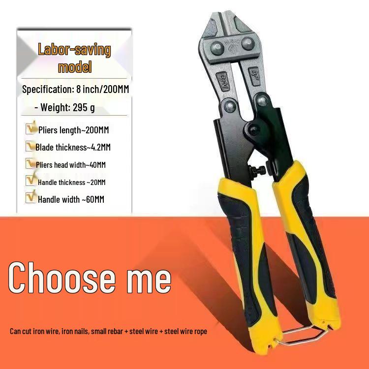 8-inch Iron Wire Cutting Pliers with Vise Grip and Demolding Shears