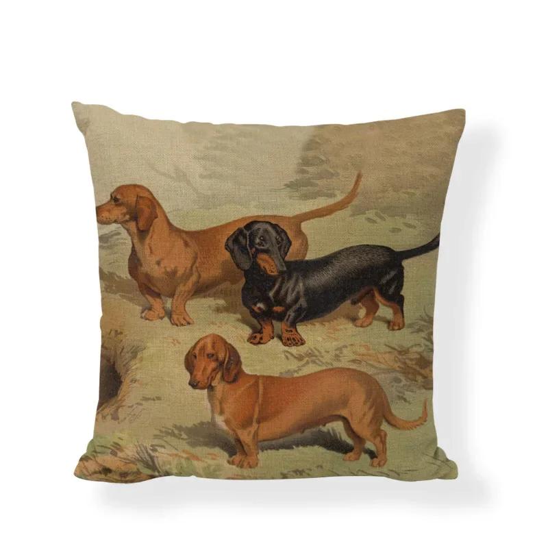 New Design Dog Cushion Covers Cute Animal Seagull Butterfly Painted Home Decor Living Room Couch Gifts Throw Pillows Cases