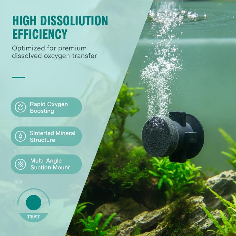 1/2Pcs Plastic Aquarium Air Stone Pond Fish Tank Pump Aerator Aeration Hydroponic Oxygen Accessories With Suction Cups