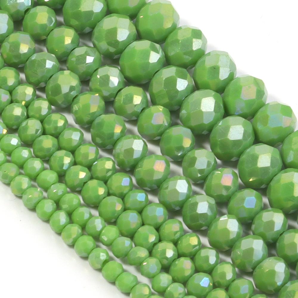 3/4/6/8/10mm Multicolor Crystal Glass Faceted Beads Rondelle Spacer Flat Abacus Bead For Jewelry Making DIY Necklace Accessories