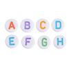500Pcs 7 Colors Acrylic Letter Beads A Z Round Alphabet Beads for DIY Bracelet Necklace