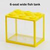 Aquarium Mini Fish Tank Reptile Pet Led Light Box Stackable Aquarium Cylinder Landscape Seaweed For Home Office Decoration