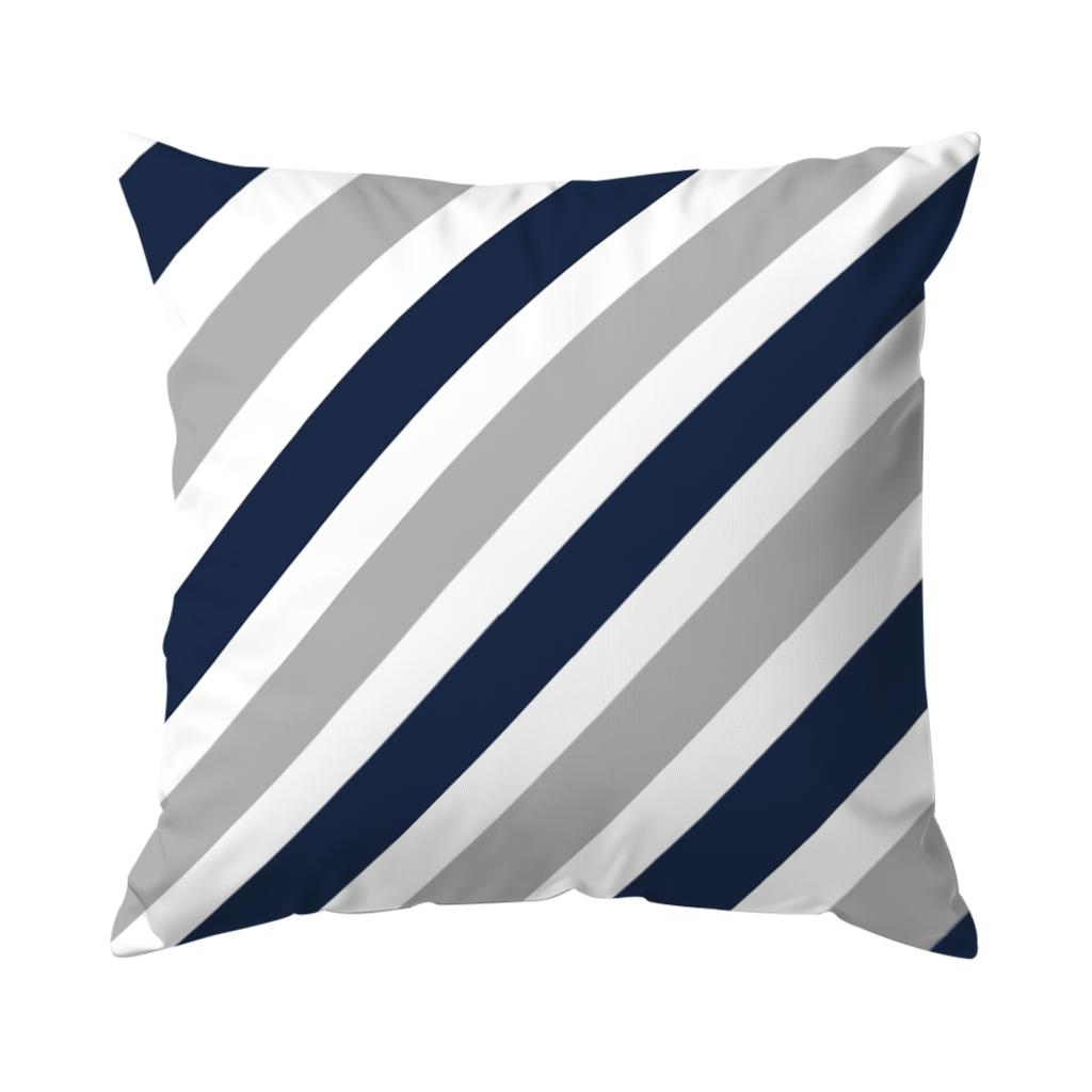 Home Decor Blue & White Geometric & Patterned Pattern Cushion Cover Suitable for Sofa Bedroom Car Pillow Cover