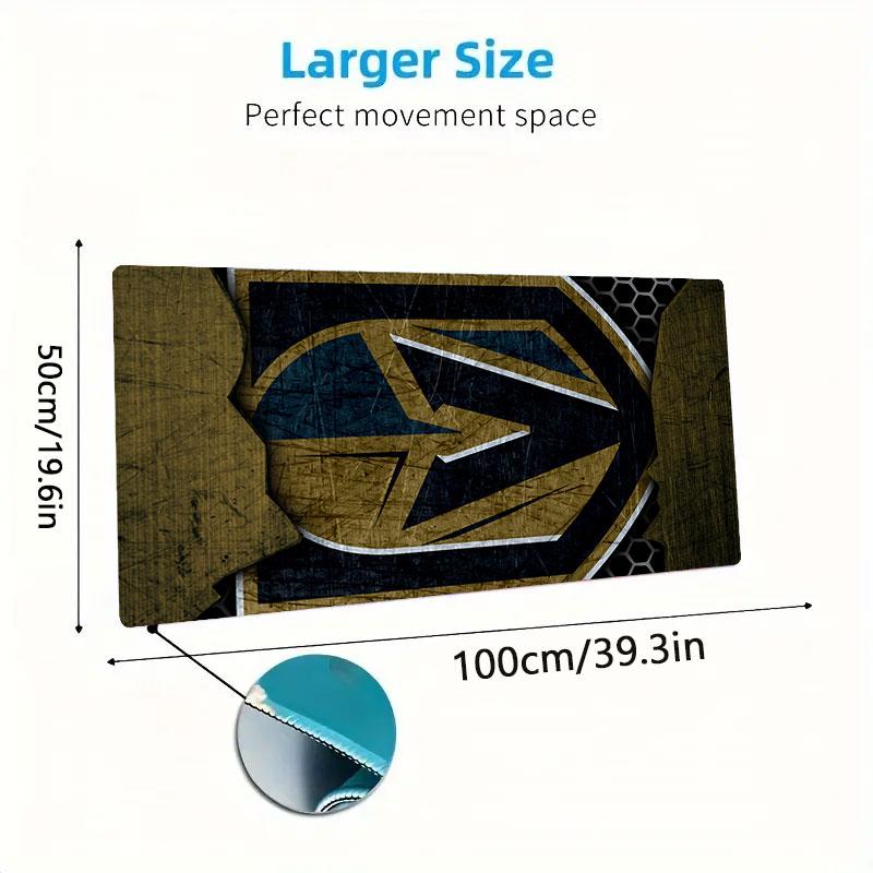 Vegas Golden Knights Mouse Pad, Large Gaming Desk Mat, Non-slip XXL Mousepad for Laptop & Tablet, Mini PC Playmat with Stitched Edges