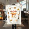1PC Bread Thief Print Flannel Blanket, High quality All Seasons, Home Decor, Warmth and Comfort, Perfect for Christmas Gifts