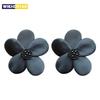 2PCS Satin Fabric Flower Appliques Handmade Dress Decoration Clothing Patches Five-petaled Flowers 3D Clothing Applique