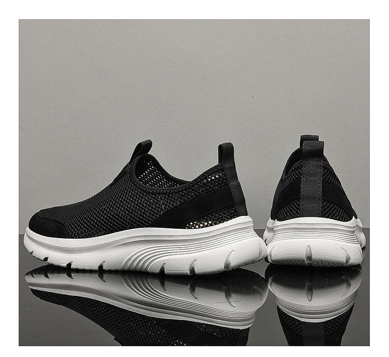 Men's Breathable Mesh Slip-on Loafers: Non-slip, Soft Sole, Casual Shoes for Dad