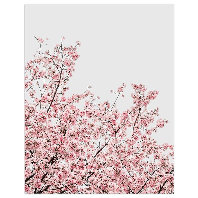 Pink Flower Petals Romantic Wall Decoration Painting Sea Beach Poster and Prints  Wall Art Canvas Living Room Frameless