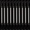 10pcs Rabbit Cage Springs with Dual Clips - 3.1" Durable Replacement for Small Pet Water Bottle Holders - For Small Animals