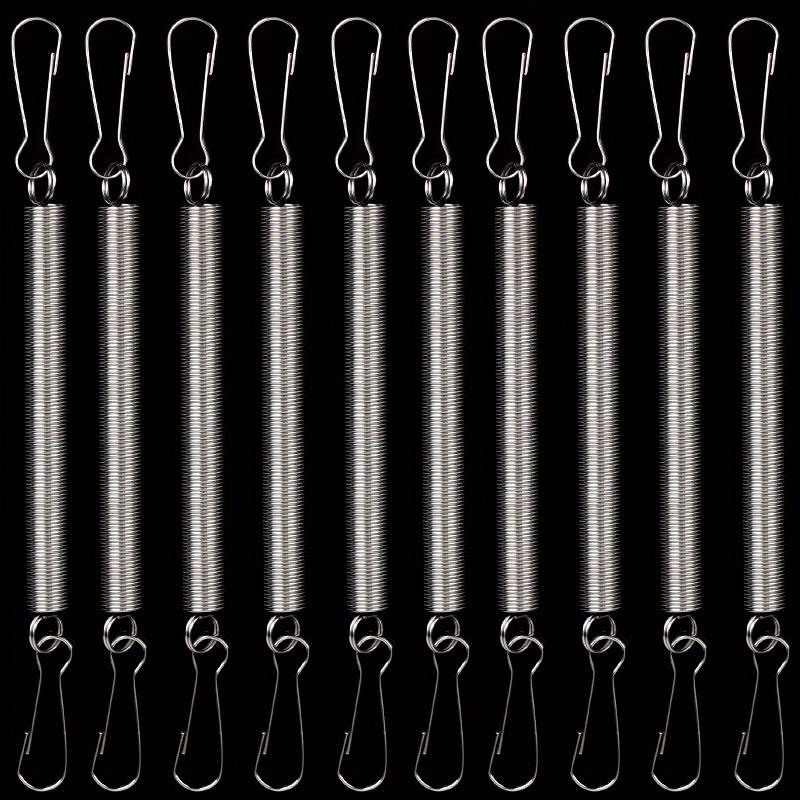 10pcs Rabbit Cage Springs with Dual Clips - 3.1" Durable Replacement for Small Pet Water Bottle Holders - For Small Animals