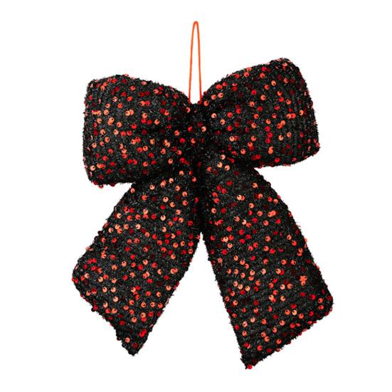 Christmas Bowknot Sparkling Sequins Decor Twist Tie Velvet Bows Xmas Tree Wreaths Garland Gift Wrapping Wedding Decor