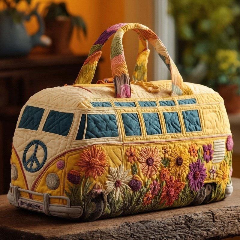 3D VW Bus Retro Travel & Gym Bag: Trendy Short-Distance Fashion