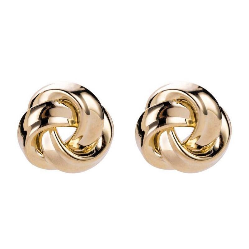 Fashion Vintage Metal Twisted Stud Earrings For Women Charm Gold Silver Color Charmer Spiral Whirlpool Earrings Jewelry Gifts