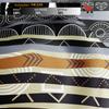 1PC High Blackout Double-sided Matte Polyester Curtain, Left and Right Loop, Perforated, Multi-color Striped Loop Pattern