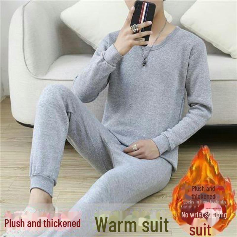 Men's Thermal Underwear Set: Autumn/Winter Sweaters & Pants for Teens