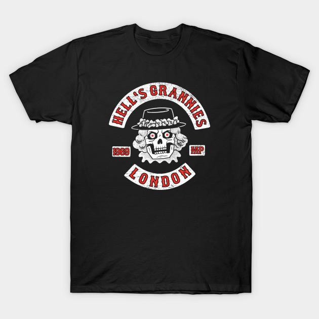 Men Black Print T-shirt Hell S Grannies No-Cut Transfer Paper Print Cotton Tshirt 2XL чёрный
