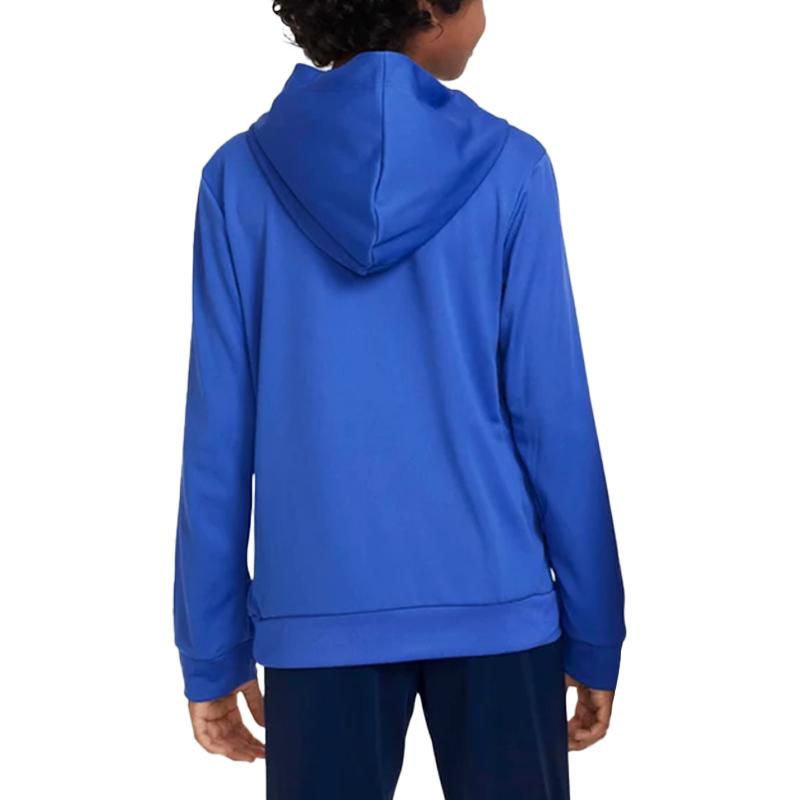 Nike CR7 Series Letter Football Drop Shoulder Hoodie Long Sleeve Kids Hoodies Medium-Blue White DV3121-432
