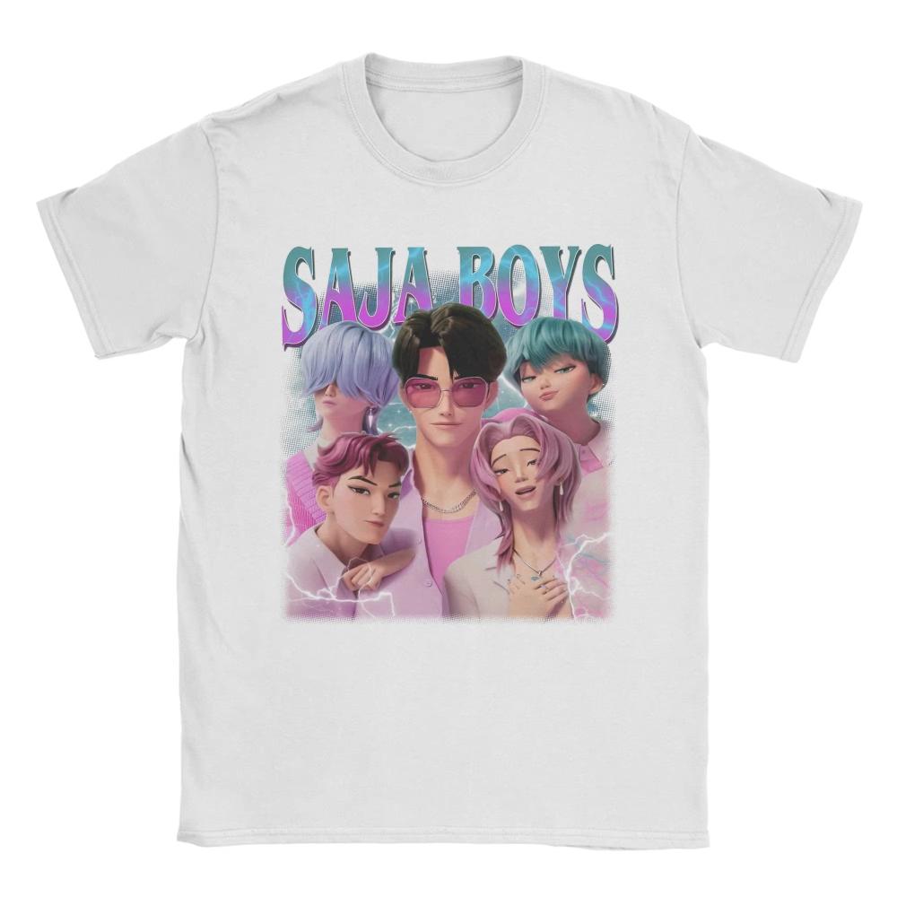 Funny Kpop Demons Saja Boys Team Hunters T-Shirt Men Round Collar Cotton T Shirt 2025 Short Sleeve Tee Women Printed Clothing