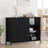 vidaXL Sideboard Black Oak-Look 100 X 33 X 75 Cm Wood Composite