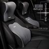 Comfortable Memory Foam Car Seat Cushion with Lumbar Support and Neck Pillow Synthetic Fiber Woven Universal Fit for Vehicle
