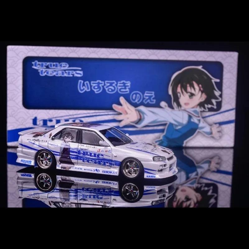 AAYO1 Mortal 1/64 S14 GT-SPEC V1 V2 GTR ER34 URAS 2026 HEC Alloy Car Static Diecast Vehicles Collection Model Car Toy