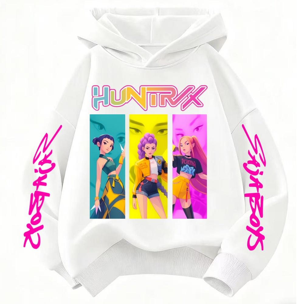 KPop Demon Hunters Saja Gutteklær Barn Jente Gutt Mote Casual Hettegensere Jenteantrekk Harajuku Street Style Hettegenser Genser