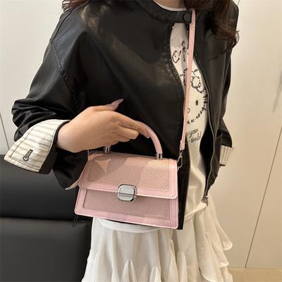 Popular Contrasting Bag Women's 2025 New Fashion Versatile Messenger Bag Spring and Summer Super Fire Portable Small Square Bag