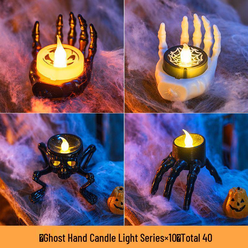 Halloween Aufleuchtendes Spinnen-Armband & Kürbislaterne für Kinder