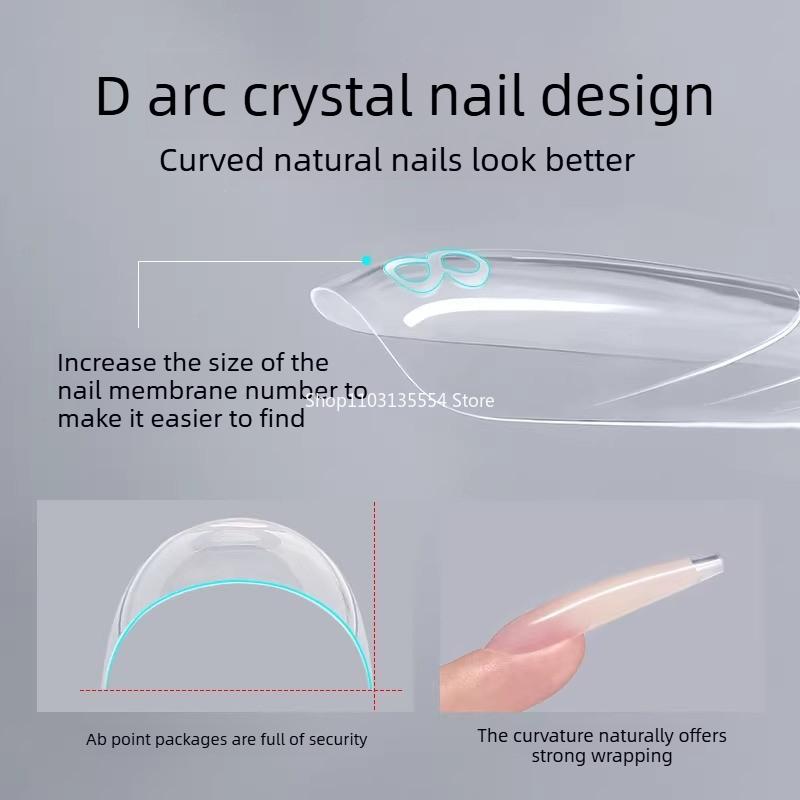 New 120pcs Nail Clear Rocket Shape Sandwich Dual Nail Forms Reusable Full Cover Dual Nail Molds Top & Bottom 2026 New Style