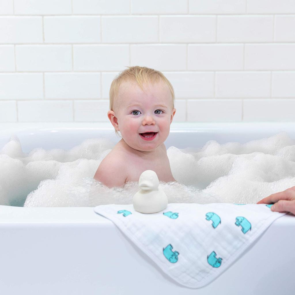 Aden Anais Washcloth Jungle Jam Set of 3 30x30cm Muslin Cotton with Loop Baby Gift WCADAB3048 +