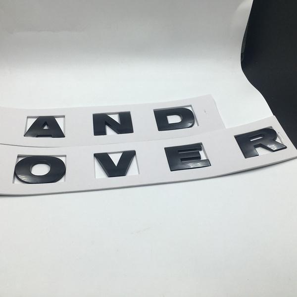 

Передний капот, эмблема, задний багажник, задняя дверь, наклейка с логотипом для Land Rover Range Rover, буквы черного/серебристого цвета чёрный