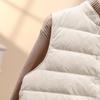 2026 Women's Autumn/Winter Stand-up Collar Down Vest - Thick, Loose, Short, Warm, and Lightweight Trendy Jacket