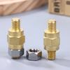 2Pcs Standard Battery Post Extender - Brass Side Post Terminal 3/8 16 Bolts, Battery Stud Adapter Screws Hardware Accessory