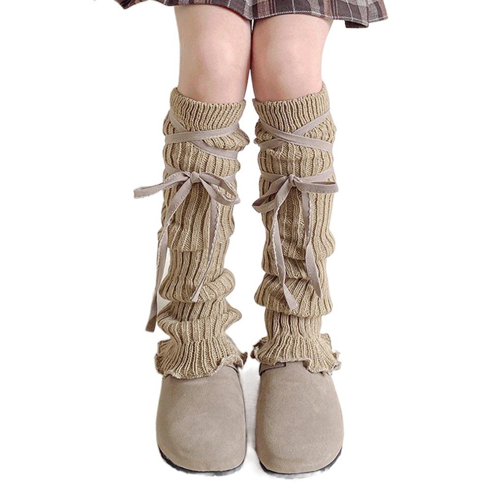 

Elastic Foot Cover Knitted Lolita Style Socks Sweet Elastic Tube Socks Girls Fashion хаки