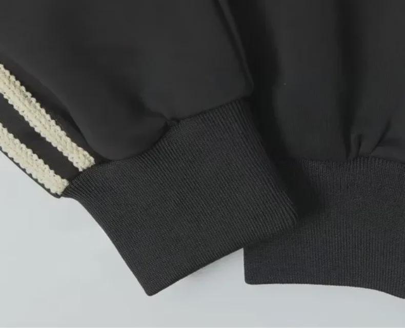 Giacca da donna slim fit retrò a righe con collo alla coreana - Cardigan corto stile college.